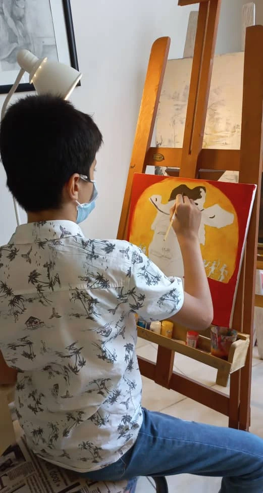 نقاشی کودک، یک تجربه خوش‌آب و رنگ2